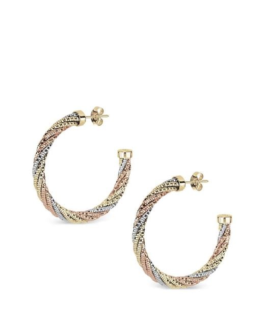 Desmo Metallic Spring Twist Hoop Earrings