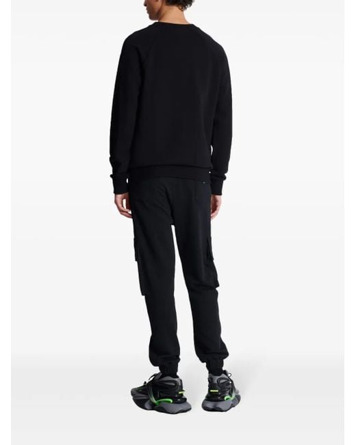 メンズ Balmain ロゴ スウェットシャツ Black