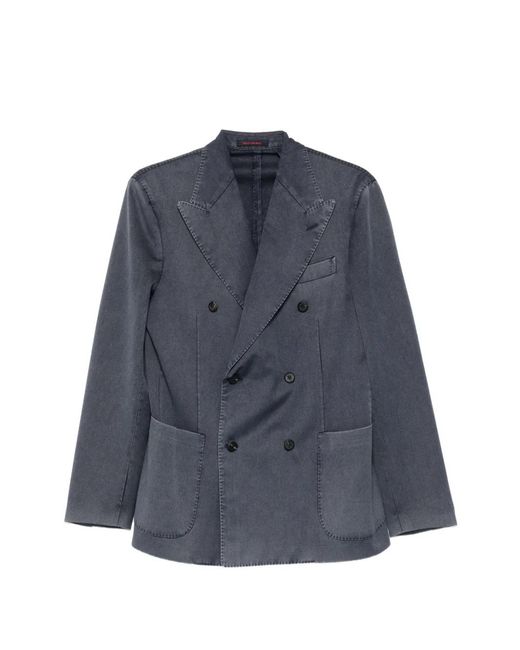 The Gigi Blue Double-Breasted Blazer for men