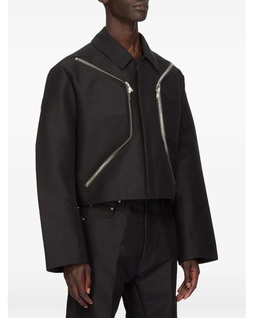 Rick Owens Blue Heizer Zip-Detail Jacket for men