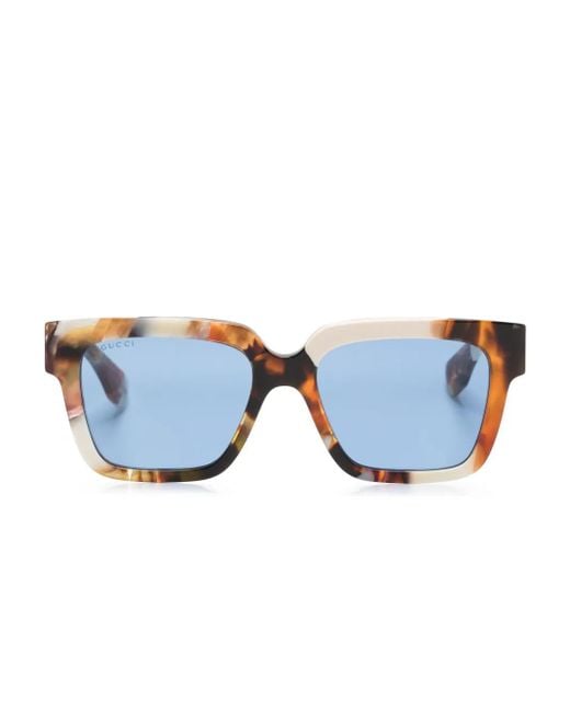 Gucci Blue Wayfarer-Frame Sunglasses