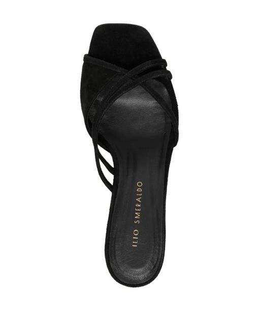 Ilio Smeraldo Black Benedicte 50Mm Calf-Leather Sandals
