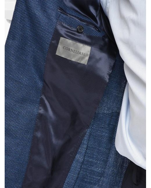 Corneliani Blue Gate Peak-Lapel Blazer for men