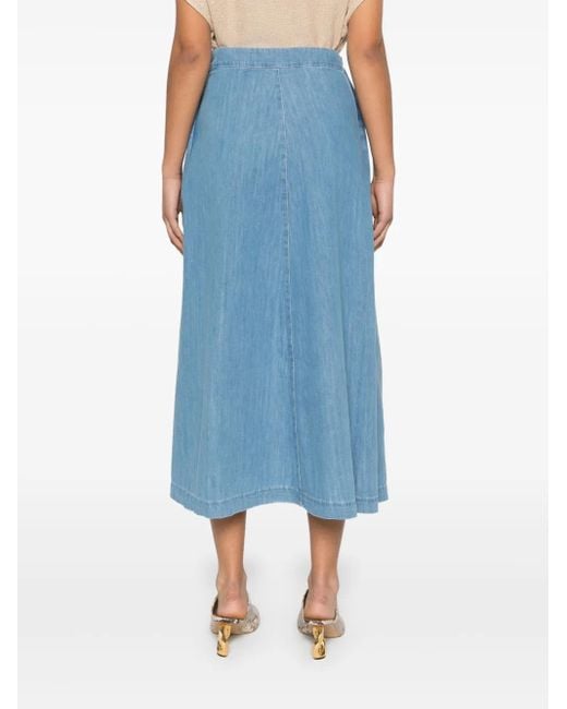 Fabiana Filippi ノットディテール デニムスカート Blue