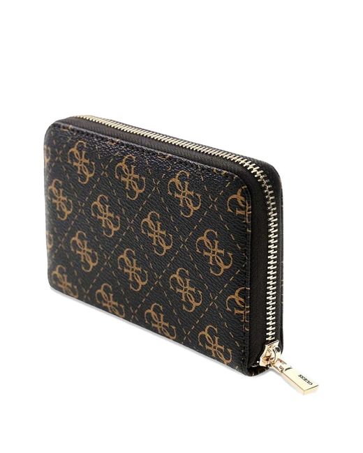 Guess Black Monogram-Pattern Wallet