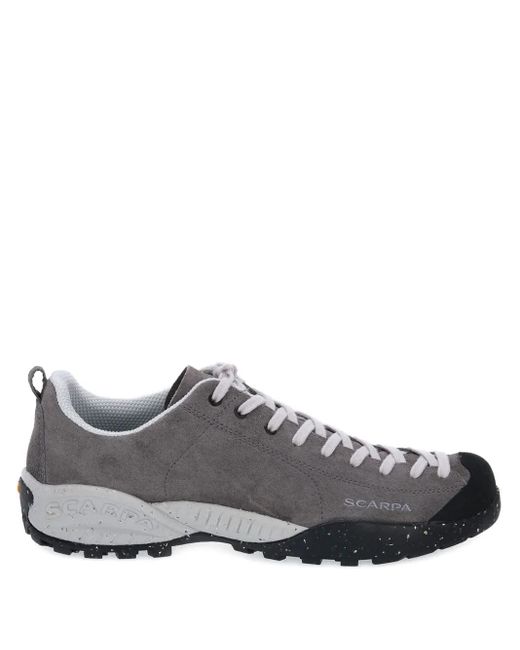 SCARPA Gray Logo-Print Sneakers