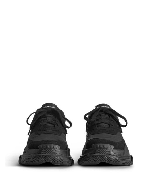 Balenciaga Black Triple S Panelled Sneakers for men