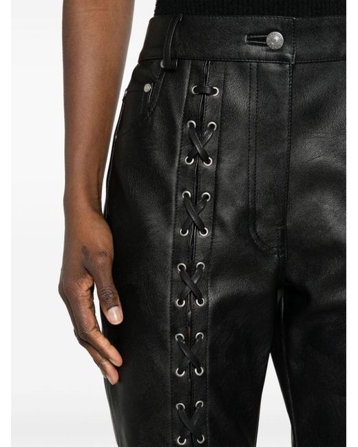 Pantalon slim à détail de laçage Stella McCartney en coloris Black