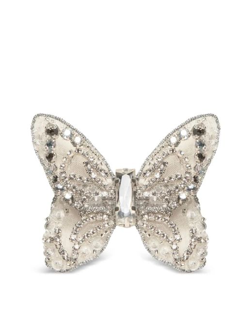 Jennifer Behr Natural Abbie Crystal Butterfly Hair Clip