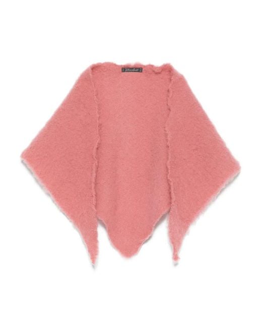 Faliero Sarti Pink Frayed Scarf