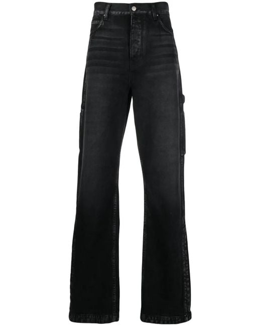 Amiri Blue Stack Workman Straight-Leg Jeans for men