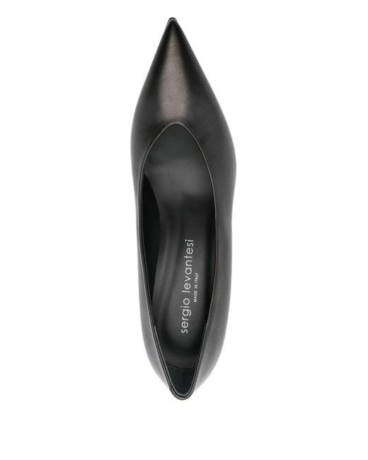 Sergio Levantesi Gray Eloisa Pointed Heel Pumps