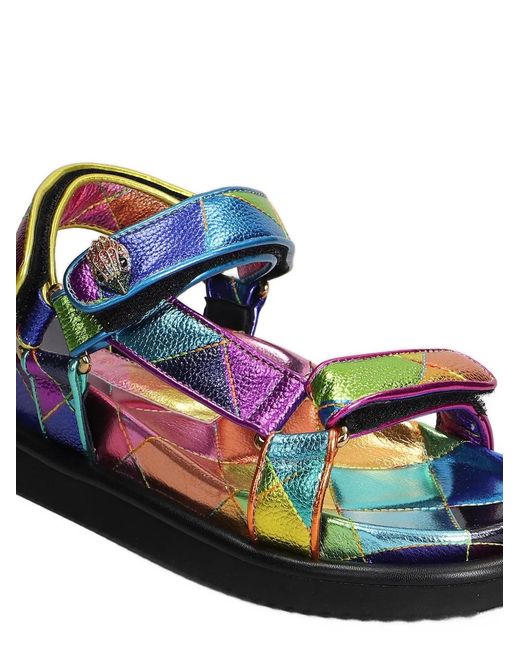 Kurt Geiger Blue Orson Flat Sandals