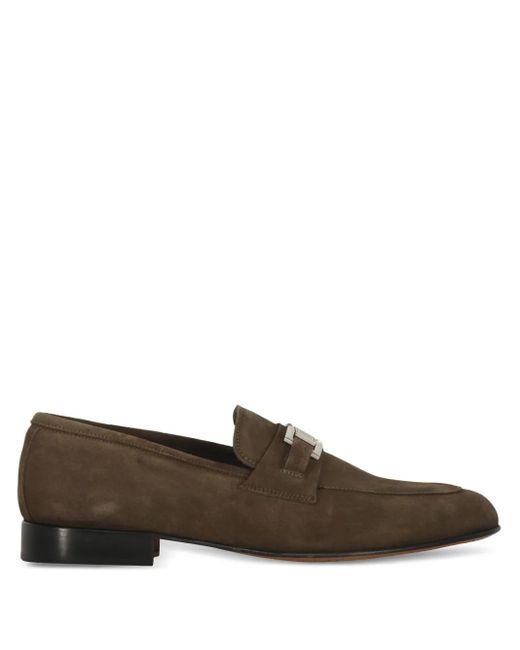 Bruno Magli Brown Leather Loafers for men