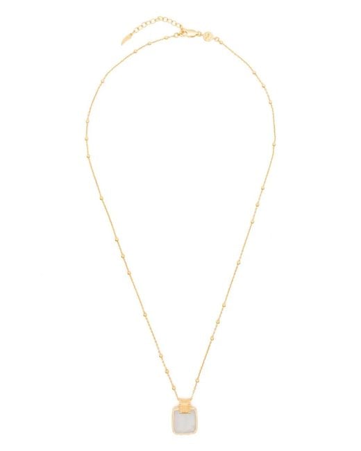 Missoma White Lena Charm Necklace