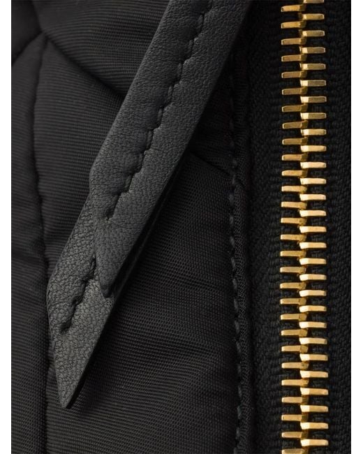 Prada Black Gesteppte Schultertasche