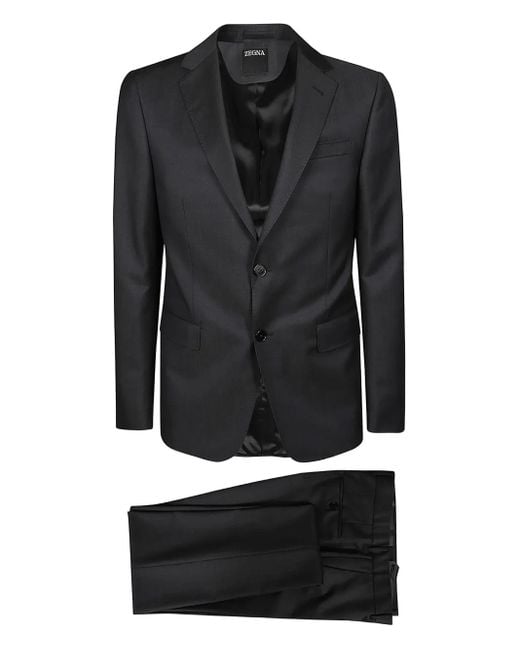Traje con dos botones Zegna de hombre de color Black