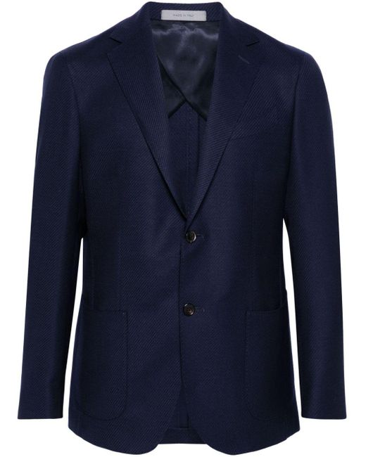 Corneliani Blue Single-Breasted Blazer for men