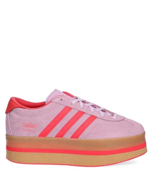 Adidas Pink Gazelle Stack Plateau-Sneakers