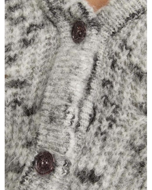 Moschino Gray Button-Fastening Cardigan