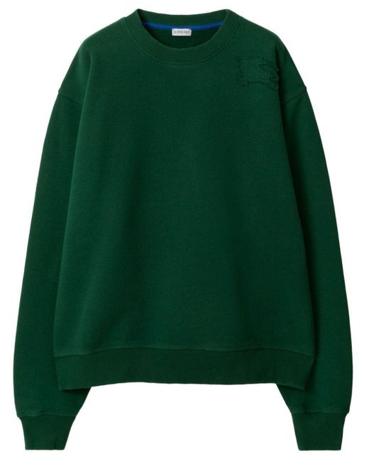 Burberry Green Ekd-appliqué Cotton Sweatshirt for men