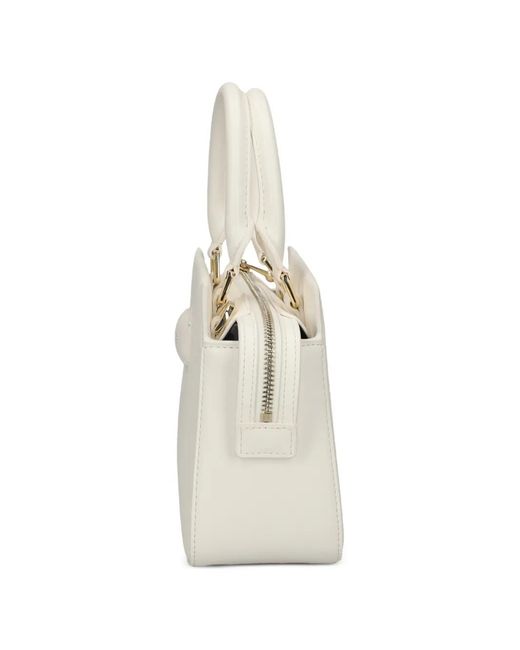Lacoste White Logo-Plaque Tote Bag