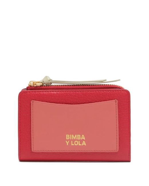 Bimba Y Lola Portemonnee Met Ritssluiting En Vlakken in het Red