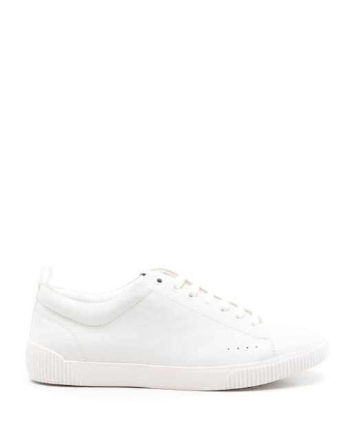 HUGO White Zero Leather Sneakers