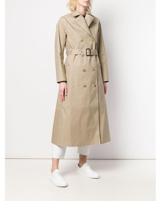 Mackintosh Belted Trench Coat in Natural - Lyst