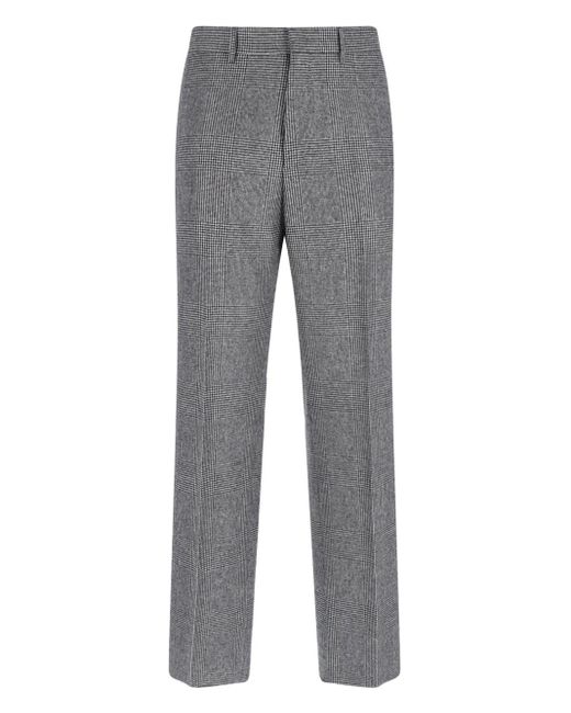 Tagliatore Gray Double-Breasted Checkered Suit for men
