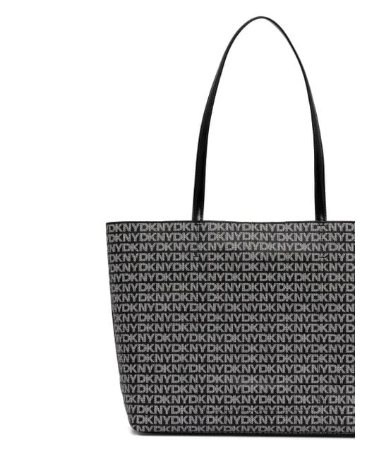 Sac Cabas À Plaque Logo DKNY en coloris Black