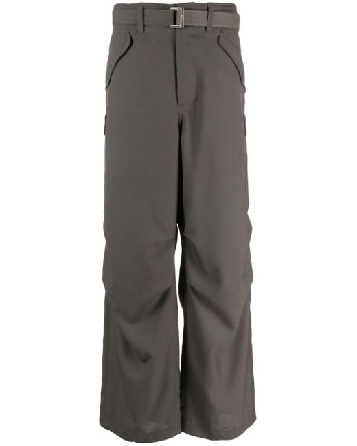Pantalon droit à poches cargo Sacai pour homme en coloris Gray