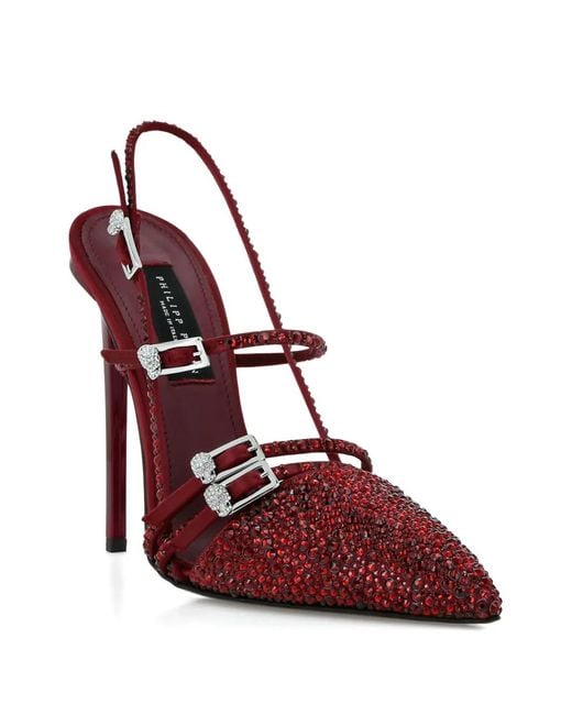 Philipp Plein Pink Multi-Strap High-Heel Pumps