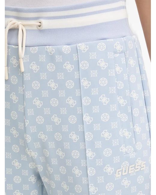 Guess Blue Monogram Drawstring Track Pants