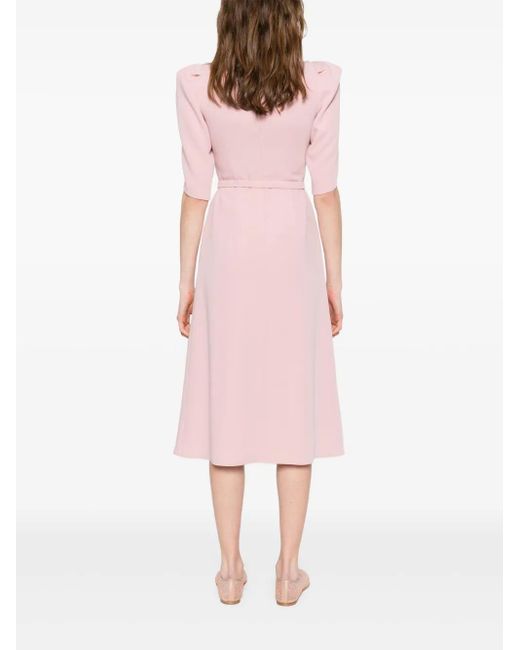Cristallini Pink Consuelo Midi Dress