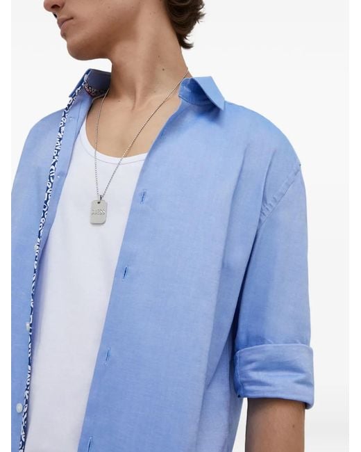 HUGO Blue Button-Up Shirt for men