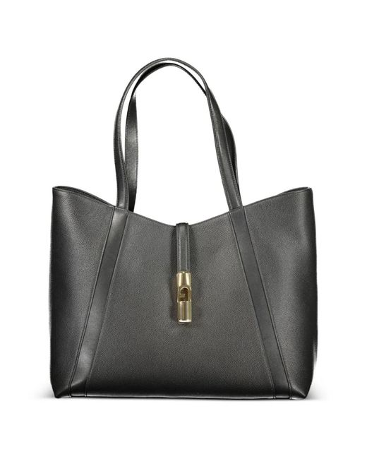 Furla Black Large Goccia Tote Bag