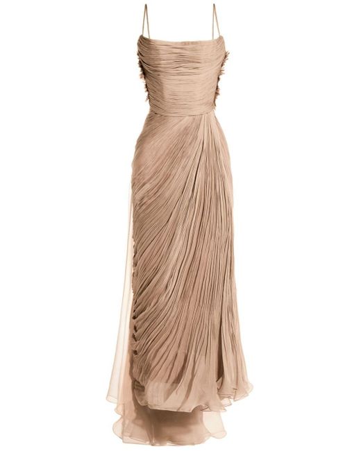 Maria Lucia Hohan Natural Neutral Manon Asymmetric Gown - Women's - Silk