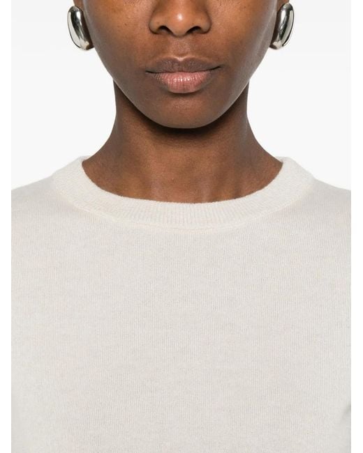 Max Mara White Short-Sleeve Sweater