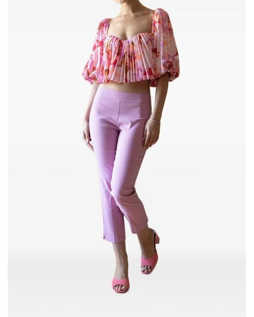 Avenue Montaigne Pink Brigitte Cropped Trousers