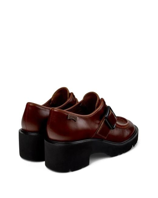 Camper Milah Loafers Met Plateauzool En Gesp in het Brown
