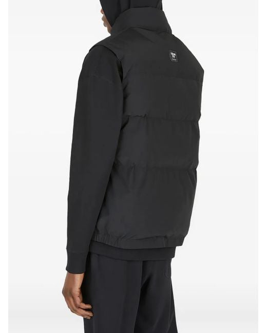 More Joy Black Hooded Puffer Vest