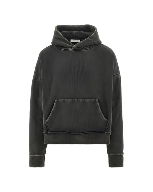 Entire studios Black Heavy Hood Cotton Hoodie for men