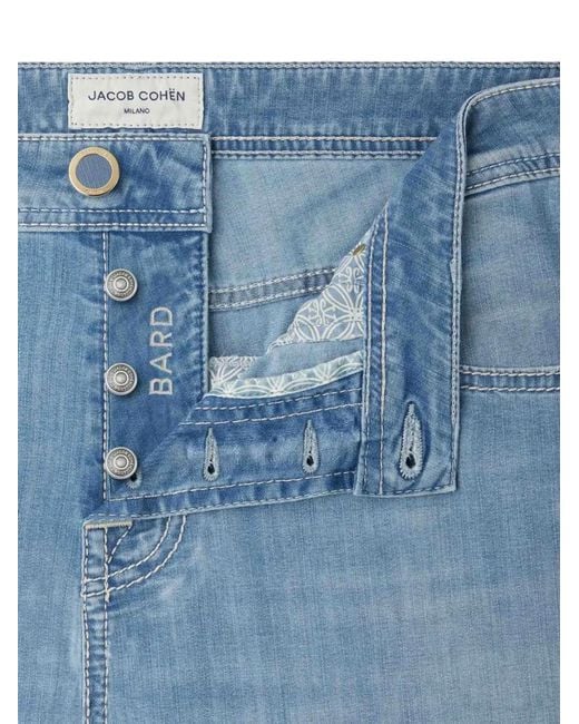 Jacob Cohen Blue Buttoned Jeans for men