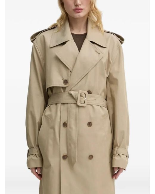 Filippa K Natural Belted Double-Breasted Trench Coat