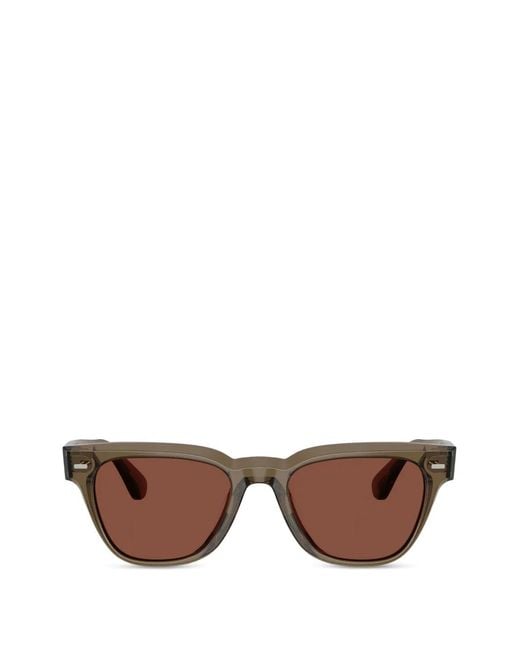 Oliver Peoples Brown Square-Frame Sunglasses