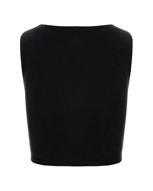 Hamza Black Beverly Corset-Style Top