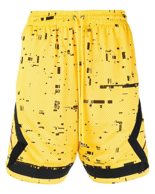 Nike Yellow Jordan Lifestyle Last Shot Diamond Shorts for men
