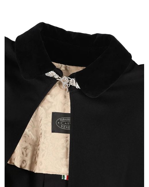 Il tabarro Wollen Cape in het Black