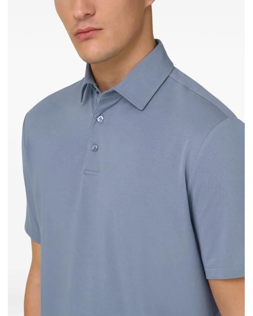 Boggi Blue Short-Sleeves Polo Shirt for men
